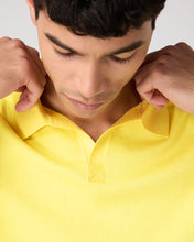 Load image into Gallery viewer, Men&#39;s Polo Cotton Cashmere T-Shirt Sunshine Yellow
