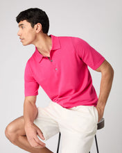 Load image into Gallery viewer, Men&#39;s Rock Polo Cotton Cashmere T-Shirt Crush Pink
