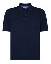 Load image into Gallery viewer, Men&#39;s Rock Polo Cotton Cashmere T-Shirt Navy Blue
