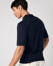 Load image into Gallery viewer, Men&#39;s Rock Polo Cotton Cashmere T-Shirt Navy Blue
