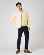 Load image into Gallery viewer, N.Peal Men&#39;s Seville Linen Gilet Beige Brown
