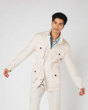 Load image into Gallery viewer, N.Peal Men&#39;s Hampton Linen Jacket Beige Brown

