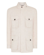 Load image into Gallery viewer, N.Peal Men&#39;s Hampton Linen Jacket Beige Brown
