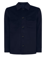 Load image into Gallery viewer, N.Peal Men's Scala Cashmere Overshirt Navy Blue
