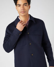 Load image into Gallery viewer, N.Peal Men's Scala Cashmere Overshirt Navy Blue
