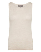 Load image into Gallery viewer, N.Peal Women's Ella Superfine Cashmere Shell Top Sandstone Brown
