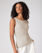 Load image into Gallery viewer, N.Peal Women's Ella Superfine Cashmere Shell Top Sandstone Brown
