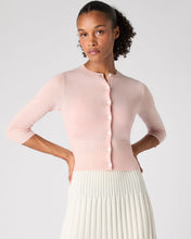 Load image into Gallery viewer, N.Peal Women's Darcie Superfine Cashmere Cropped Cardigan Blush Pink
