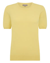 Load image into Gallery viewer, N.Peal Women&#39;s Milly Classic Cashmere T-Shirt Citrine Yellow
