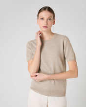 Load image into Gallery viewer, N.Peal Women's Milly Classic Cashmere T-Shirt Oatmeal Brown
