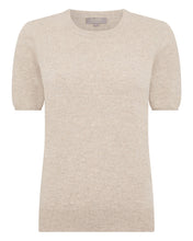 Load image into Gallery viewer, N.Peal Women's Milly Classic Cashmere T-Shirt Oatmeal Brown

