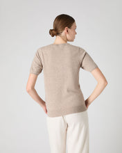 Load image into Gallery viewer, N.Peal Women's Milly Classic Cashmere T-Shirt Oatmeal Brown
