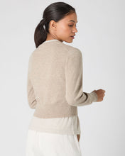 Load image into Gallery viewer, N.Peal Women's Ivy Cropped Cashmere Cardigan Oatmeal Brown
