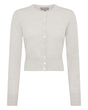 Load image into Gallery viewer, N.Peal Women's Ivy Cropped Cashmere Cardigan Pebble Grey
