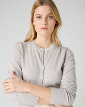 Load image into Gallery viewer, N.Peal Women's Ivy Cropped Cashmere Cardigan Pebble Grey

