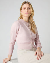 Load image into Gallery viewer, N.Peal Women&#39;s Ivy Cropped Cashmere Cardigan Quartz Pink
