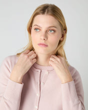 Load image into Gallery viewer, N.Peal Women&#39;s Ivy Cropped Cashmere Cardigan Quartz Pink
