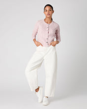 Load image into Gallery viewer, N.Peal Women&#39;s Myla Cable Cashmere Cardigan Quartz Pink
