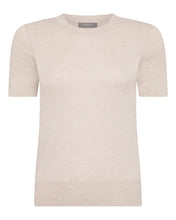 Load image into Gallery viewer, N.Peal Women&#39;s Isla Superfine Cashmere T-Shirt Sandstone Brown
