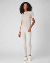 Load image into Gallery viewer, N.Peal Women&#39;s Isla Superfine Cashmere T-Shirt Sandstone Brown
