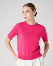Load image into Gallery viewer, N.Peal Women&#39;s Cotton Cashmere T-Shirt Crush Pink
