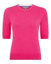 Load image into Gallery viewer, N.Peal Women&#39;s Cotton Cashmere T-Shirt Crush Pink
