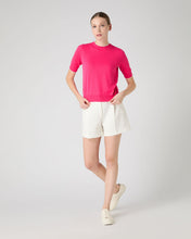 Load image into Gallery viewer, N.Peal Women&#39;s Cotton Cashmere T-Shirt Crush Pink
