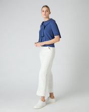 Load image into Gallery viewer, N.Peal Women&#39;s Cotton Cashmere T-Shirt Denim Blue
