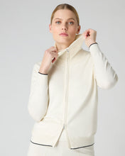 Load image into Gallery viewer, N.Peal Women's Cotton Cashmere Full Zip Jumper New Ivory White
