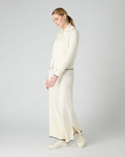 Load image into Gallery viewer, N.Peal Women's Cotton Cashmere Full Zip Jumper New Ivory White
