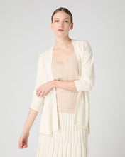 Load image into Gallery viewer, N.Peal Women&#39;s Drop Shoulder Cashmere Cardigan New Ivory White
