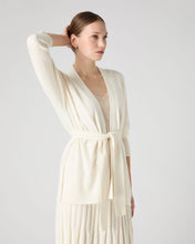 Load image into Gallery viewer, N.Peal Women&#39;s Drop Shoulder Cashmere Cardigan New Ivory White
