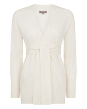 Load image into Gallery viewer, N.Peal Women&#39;s Drop Shoulder Cashmere Cardigan New Ivory White
