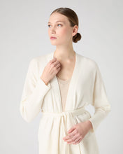 Load image into Gallery viewer, N.Peal Women&#39;s Drop Shoulder Cashmere Cardigan New Ivory White
