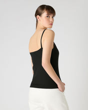 Load image into Gallery viewer, N.Peal Women's Cotton Cashmere Silk Camisole Black
