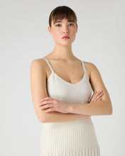 Load image into Gallery viewer, N.Peal Women's Cotton Cashmere Silk Camisole New Ivory White
