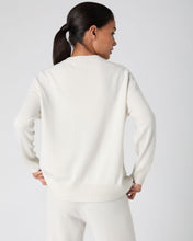Load image into Gallery viewer, N.Peal Women&#39;s Metal Trim Round Neck Jumper Ivory White Sparkle
