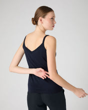 Load image into Gallery viewer, N.Peal Women&#39;s Cotton Cashmere Camisole Navy Blue
