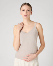 Load image into Gallery viewer, N.Peal Women&#39;s Cotton Cashmere Camisole Sandstone Brown
