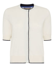 Load image into Gallery viewer, N.Peal Women's Cotton Cashmere Short Sleeve Cardigan New Ivory White
