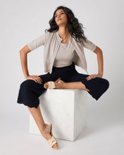 Load image into Gallery viewer, N.Peal Women's Cotton Cashmere Short Sleeve Cardigan Sandstone Brown
