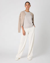 Load image into Gallery viewer, N.Peal Women&#39;s Lottie Cashmere T-Shirt Pebble Grey
