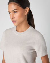 Load image into Gallery viewer, N.Peal Women&#39;s Lottie Cashmere T-Shirt Pebble Grey
