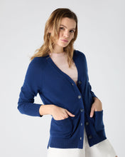 Load image into Gallery viewer, N.Peal Women&#39;s Erin Oversized Cashmere Cardigan French Blue
