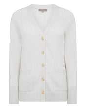 Load image into Gallery viewer, N.Peal Women&#39;s Erin Oversized Cashmere Cardigan Pebble Grey
