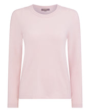 Load image into Gallery viewer, N.Peal Women&#39;s Hallie Round Neck Cashmere Jumper Quartz Pink
