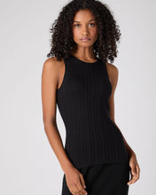 Load image into Gallery viewer, N.Peal Women&#39;s Cotton Cashmere Silk Tank Top Black

