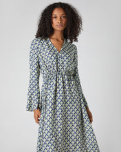 Load image into Gallery viewer, N.Peal Women's Printed Silk Cashmere Dress French Blue
