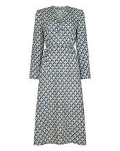 Load image into Gallery viewer, N.Peal Women's Printed Silk Cashmere Dress French Blue
