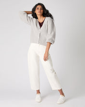Load image into Gallery viewer, N.Peal Women&#39;s Metal Trim Cashmere Cardigan Pebble Grey
